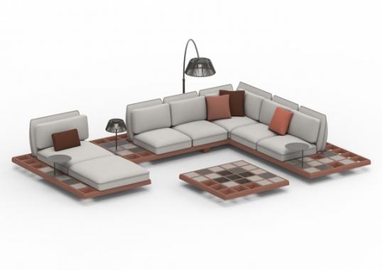 Уличный диван от фабрики Royal Botania модель MOZAIX-SOFA