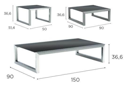 Уличный стол от фабрики Royal Botania модель NINIX-LOW TABLE