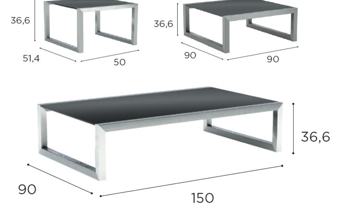 Уличный стол от фабрики Royal Botania модель NINIX-LOW TABLE