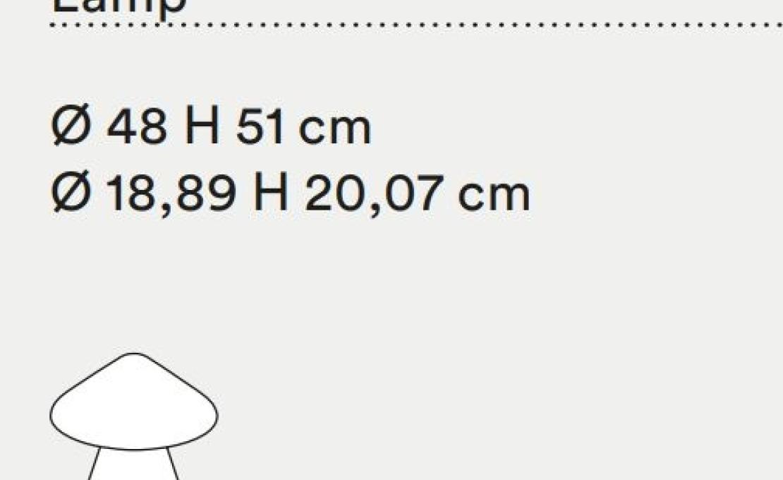Настольная лампа от фабрики Tacchini модель OADA48/TABLELAMP