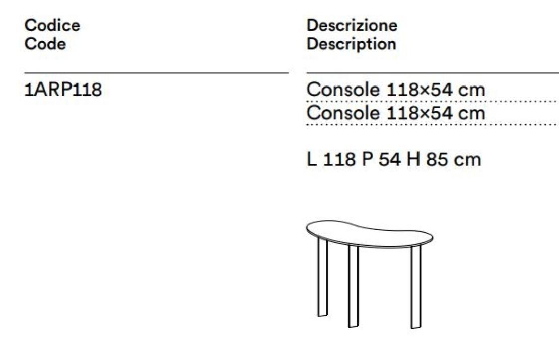 Консоль от фабрики Tacchini модель 1ARP118/1953CONSOLE