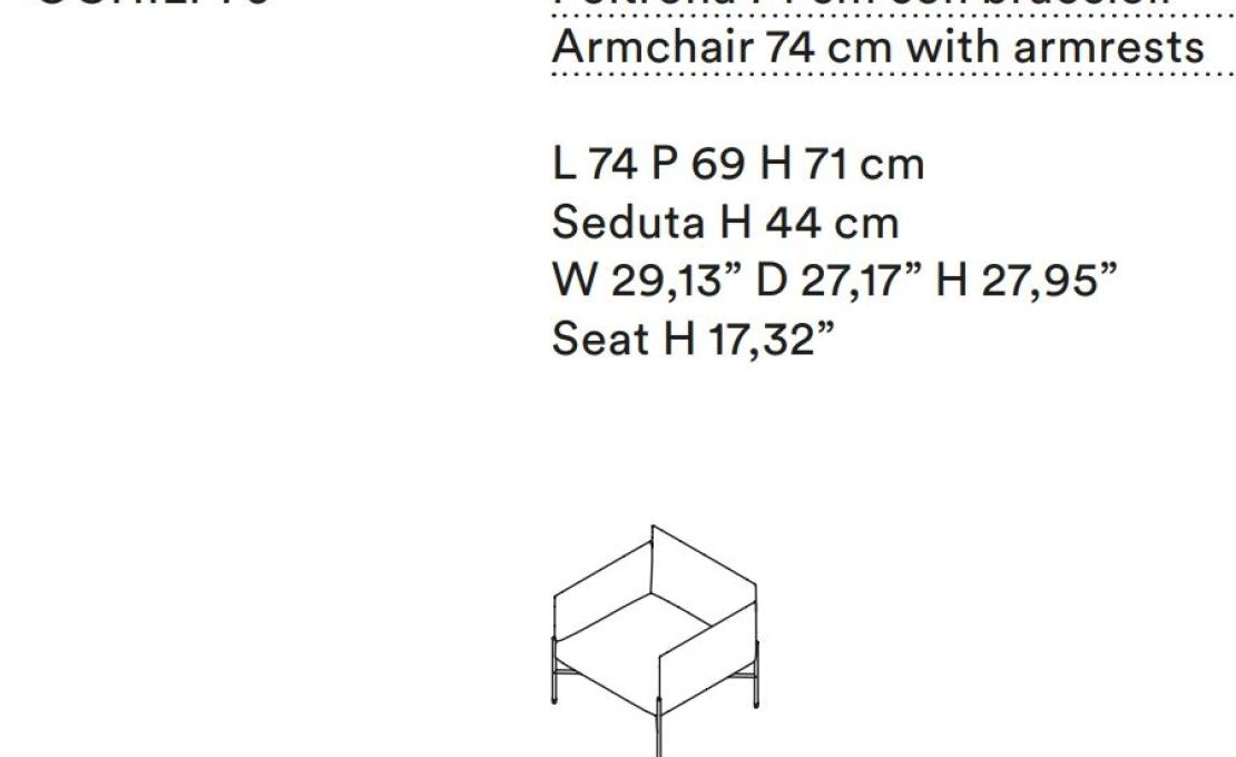Кресло от фабрики Tacchini модель OCHIL/ARM