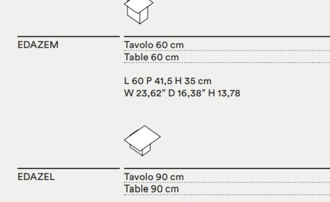 Журнальный столик от фабрики Tacchini модель EDAZE/LOWTABLE