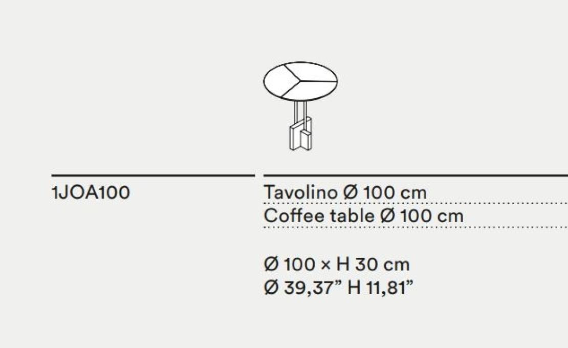 Журнальный столик от фабрики Tacchini модель 1JOA/COFFEETABLE