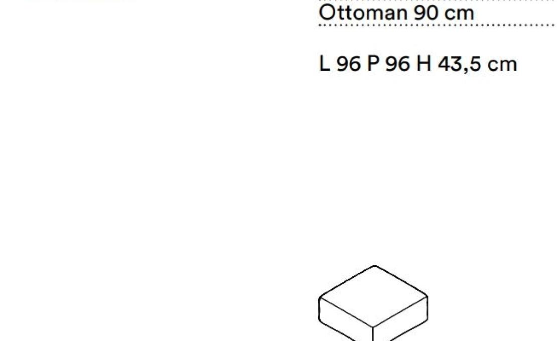 Пуф от фабрики Tacchini модель OLEMGG90/LEMURAWOOL