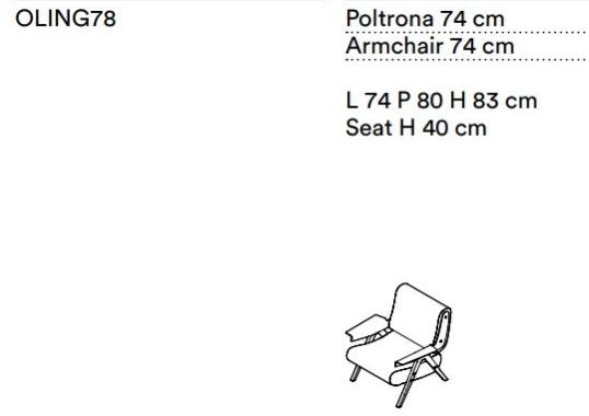 Кресло Tacchini OLING78/LINAWOOL image 2