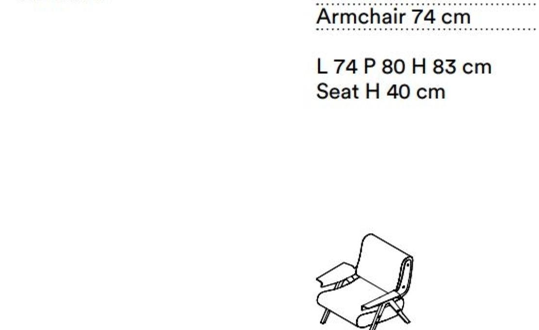 Кресло от фабрики Tacchini модель OLING78/LINAWOOL