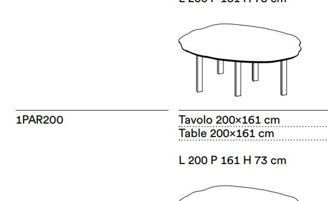 Стол от фабрики Tacchini модель 1PAR200/PARKERTABLE