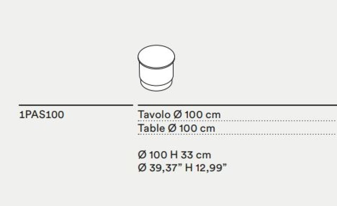 Журнальный столик от фабрики Tacchini модель 1PAS/LOWTABLE