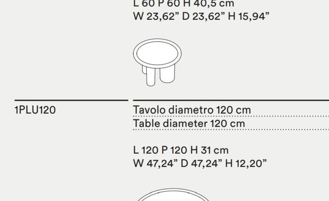 Журнальный столик от фабрики Tacchini модель 1PLU/LOWTABLE