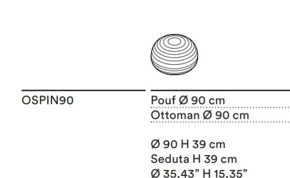 Пуф от фабрики Tacchini модель OSPIN/POUF