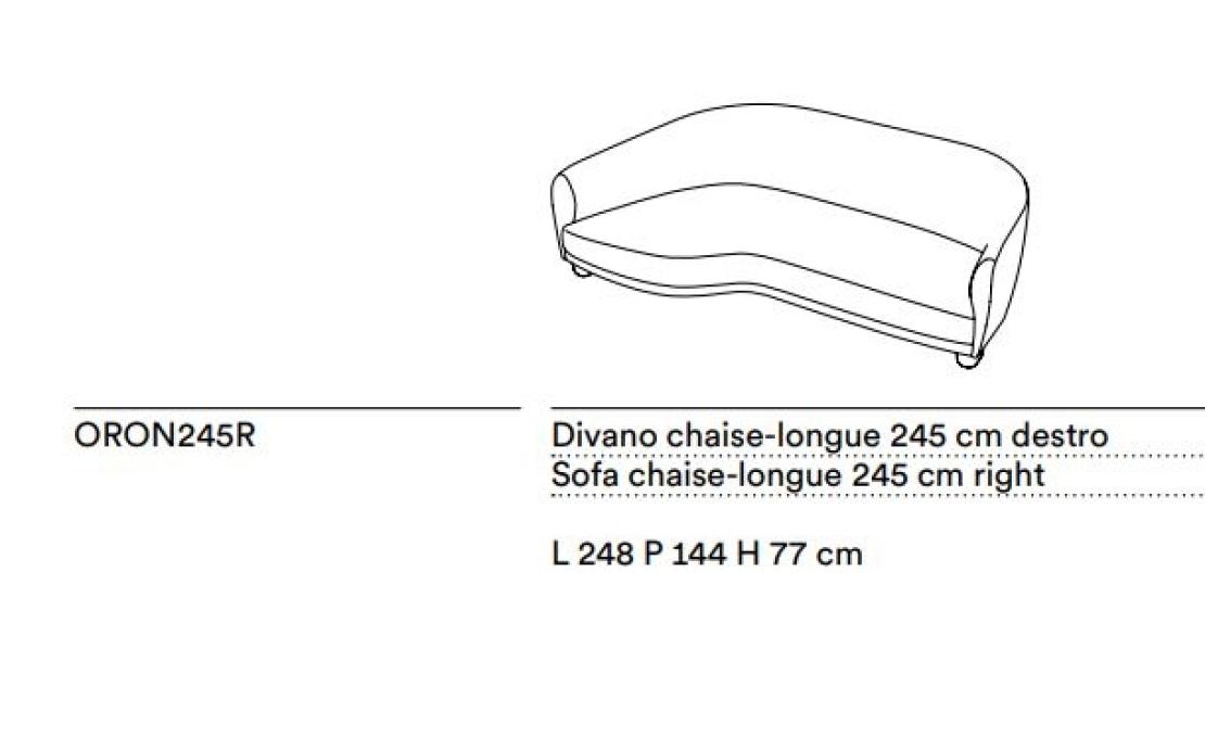 Диван от фабрики Tacchini модель ORON245/ROMANUVOLA
