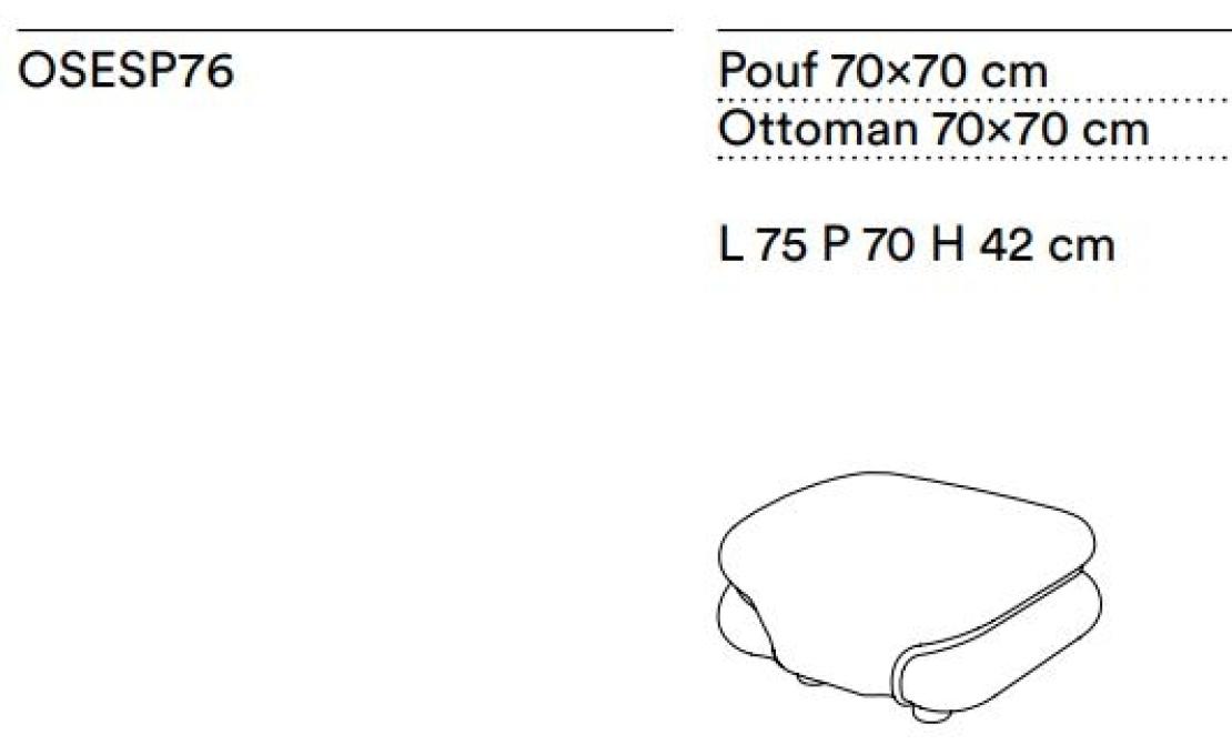 Пуф от фабрики Tacchini модель OSESP76/OTTOMAN