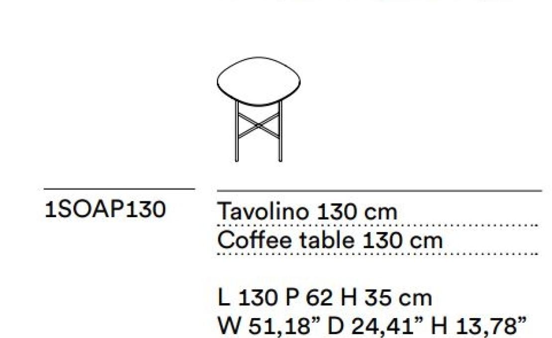 Журнальный столик от фабрики Tacchini модель 1SOAP/SOAPTABLE