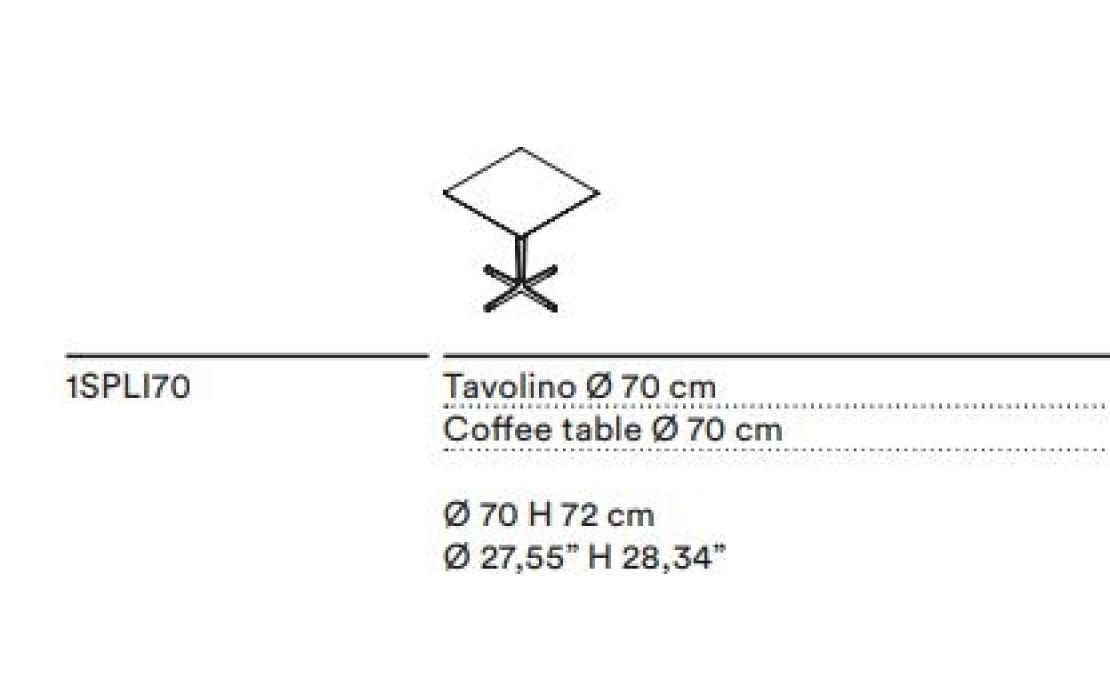 Журнальный столик от фабрики Tacchini модель 1SPLI/COFFEETABLE