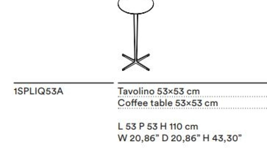 Журнальный столик от фабрики Tacchini модель 1SPLI/COFFEETABLE