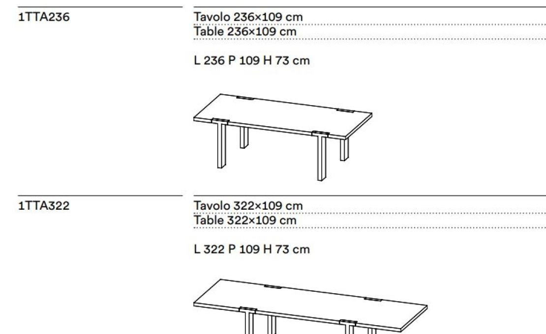 Стол от фабрики Tacchini модель 1TTA/TTABLE