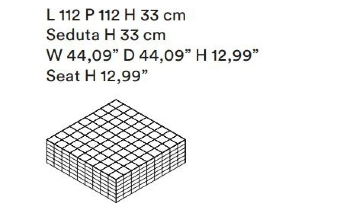 Пуф от фабрики Tacchini модель OQUAR112/POUF