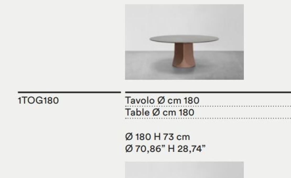 Стол от фабрики Tacchini модель 1TOGLARGE/TABLE