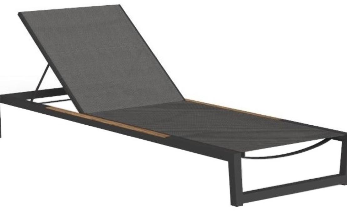 Шезлонг уличныйот фабрики Talenti модель ALABAMA ALU SUN LOUNGER