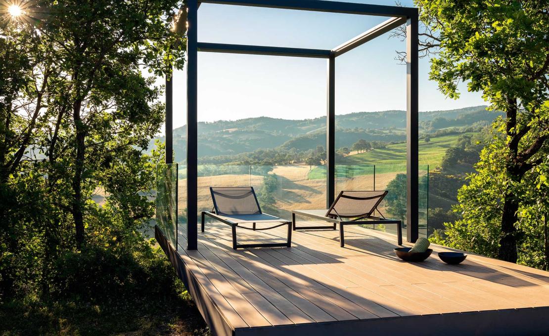 Шезлонг уличныйот фабрики Talenti модель ALABAMA ALU SUN LOUNGER