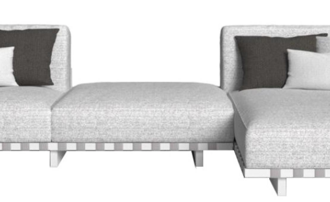 Уличный диван от фабрики Talenti модель ARGO ALU MODULAR SOFA