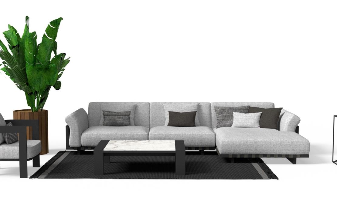 Уличный диван от фабрики Talenti модель ARGO ALU MODULAR SOFA