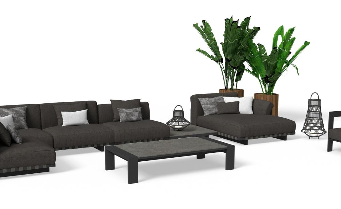 Уличный диван от фабрики Talenti модель ARGO ALU MODULAR SOFA