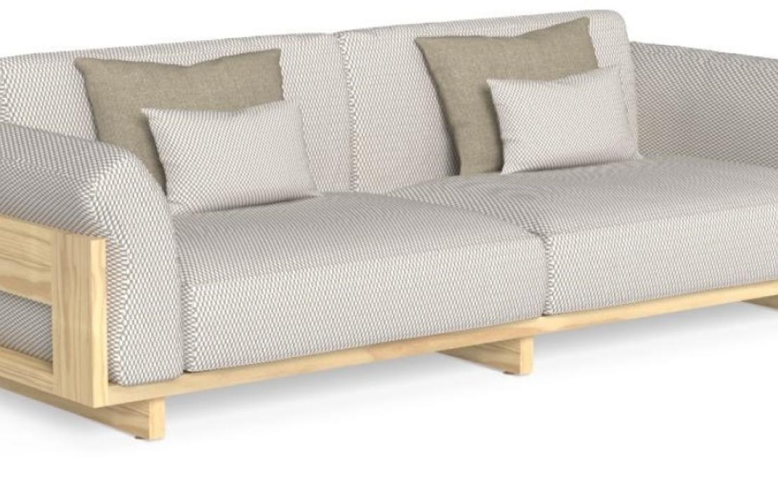 Уличный диван от фабрики Talenti модель ARGO WOOD SOFA