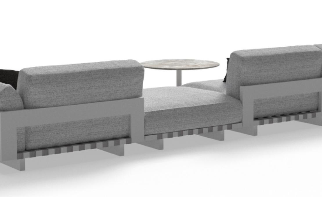 Уличный диван от фабрики Talenti модель ARGO ALU MODULAR SOFA