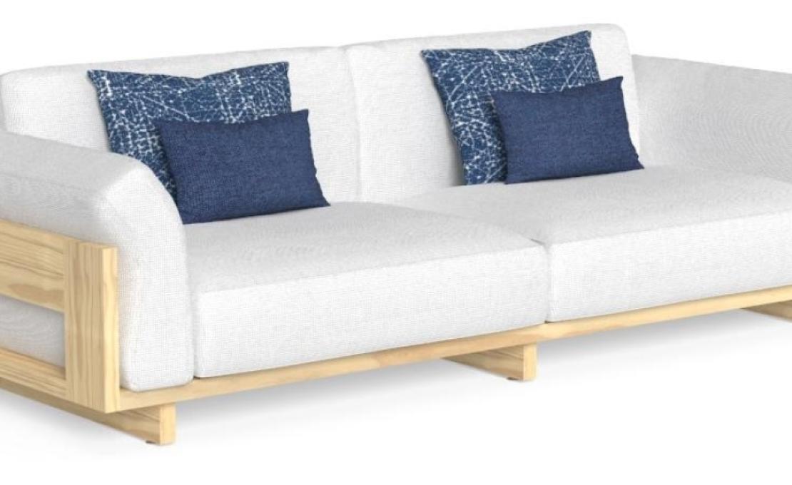 Уличный диван от фабрики Talenti модель ARGO WOOD SOFA