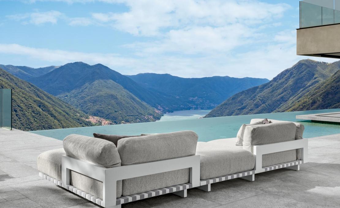 Уличный диван от фабрики Talenti модель ARGO ALU MODULAR SOFA