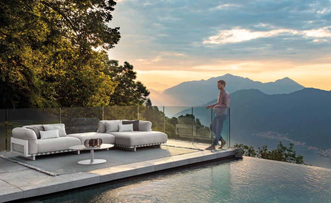 Уличный диван от фабрики Talenti модель ARGO ALU MODULAR SOFA
