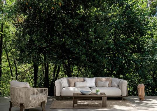 Уличный диван от фабрики Talenti модель ARGO WOOD SOFA