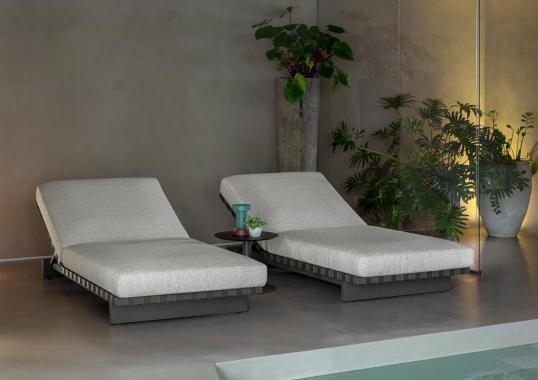 Шезлонг уличныйот фабрики Talenti модель ARGO ALU SUNBED