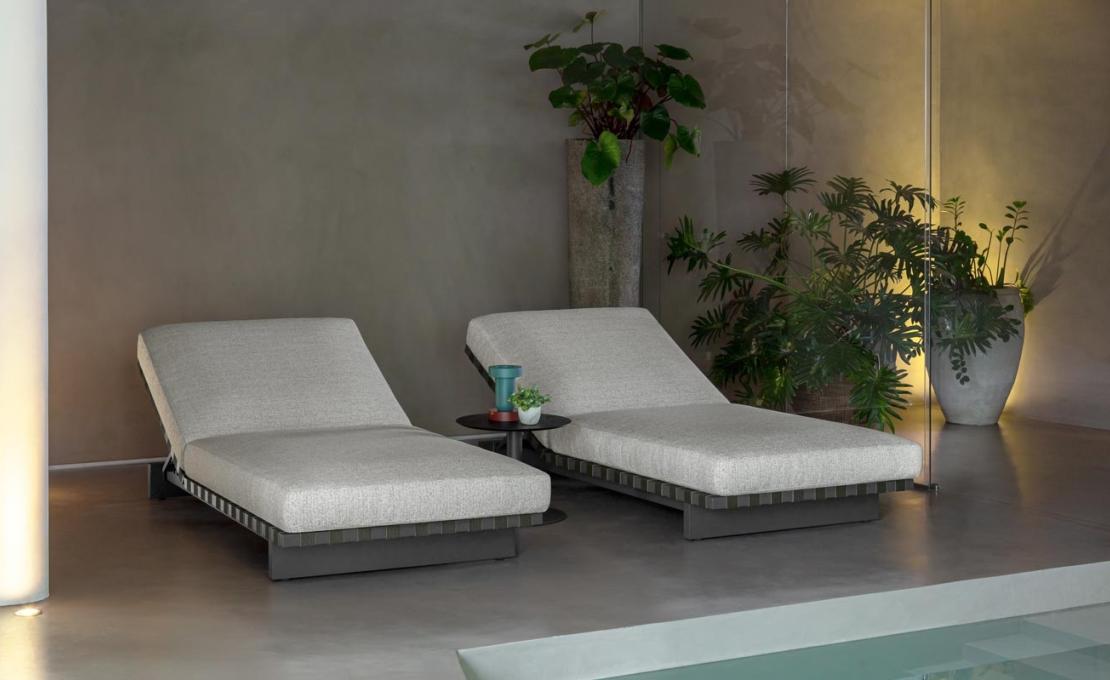 Шезлонг уличныйот фабрики Talenti модель ARGO ALU SUNBED