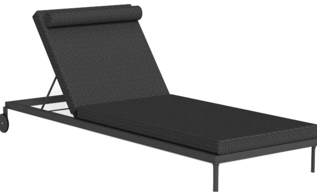 Шезлонг уличныйот фабрики Talenti модель CLEO SOFT ALU SUN LOUNGER