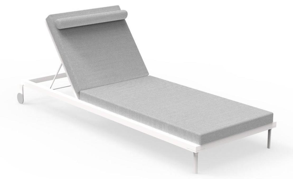 Шезлонг уличныйот фабрики Talenti модель CLEO SOFT ALU SUN LOUNGER