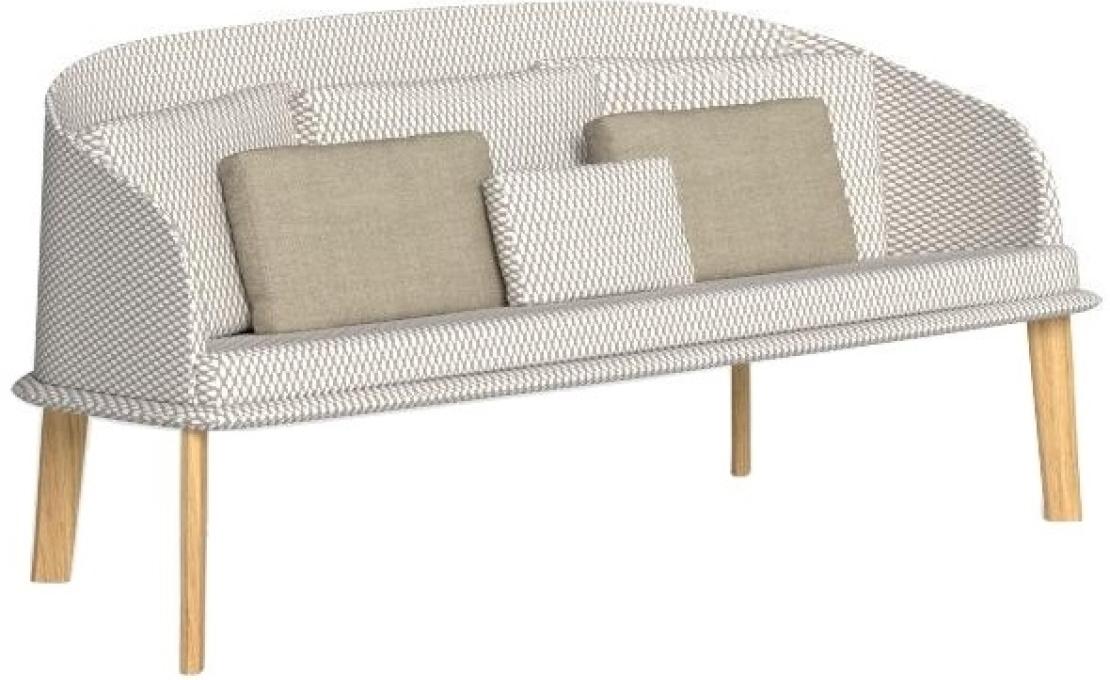 Уличный диван от фабрики Talenti модель CLEO WOOD LOVE SEAT SOFA