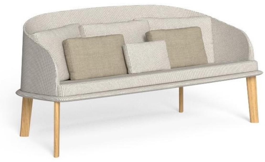 Уличный диван от фабрики Talenti модель CLEO WOOD LOVE SEAT SOFA