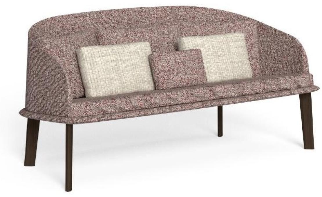 Уличный диван от фабрики Talenti модель CLEO WOOD LOVE SEAT SOFA