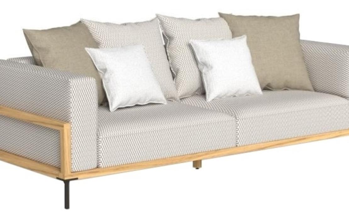 Уличный диван от фабрики Talenti модель Cleosoft// Wood Sofa