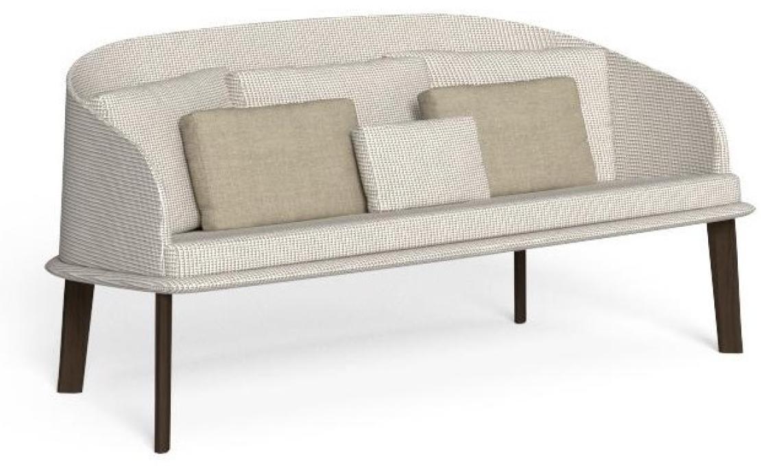 Уличный диван от фабрики Talenti модель CLEO WOOD LOVE SEAT SOFA