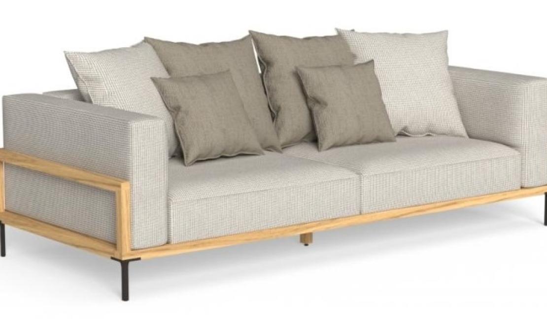 Уличный диван от фабрики Talenti модель Cleosoft// Wood Sofa