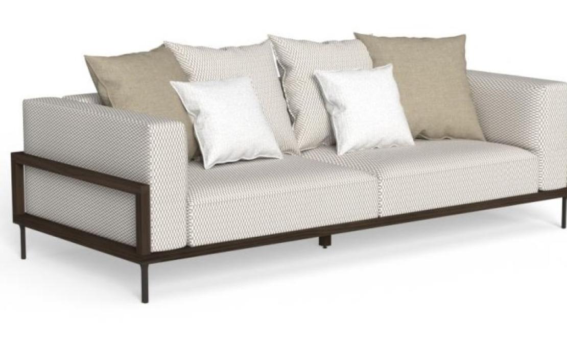 Уличный диван от фабрики Talenti модель Cleosoft// Wood Sofa