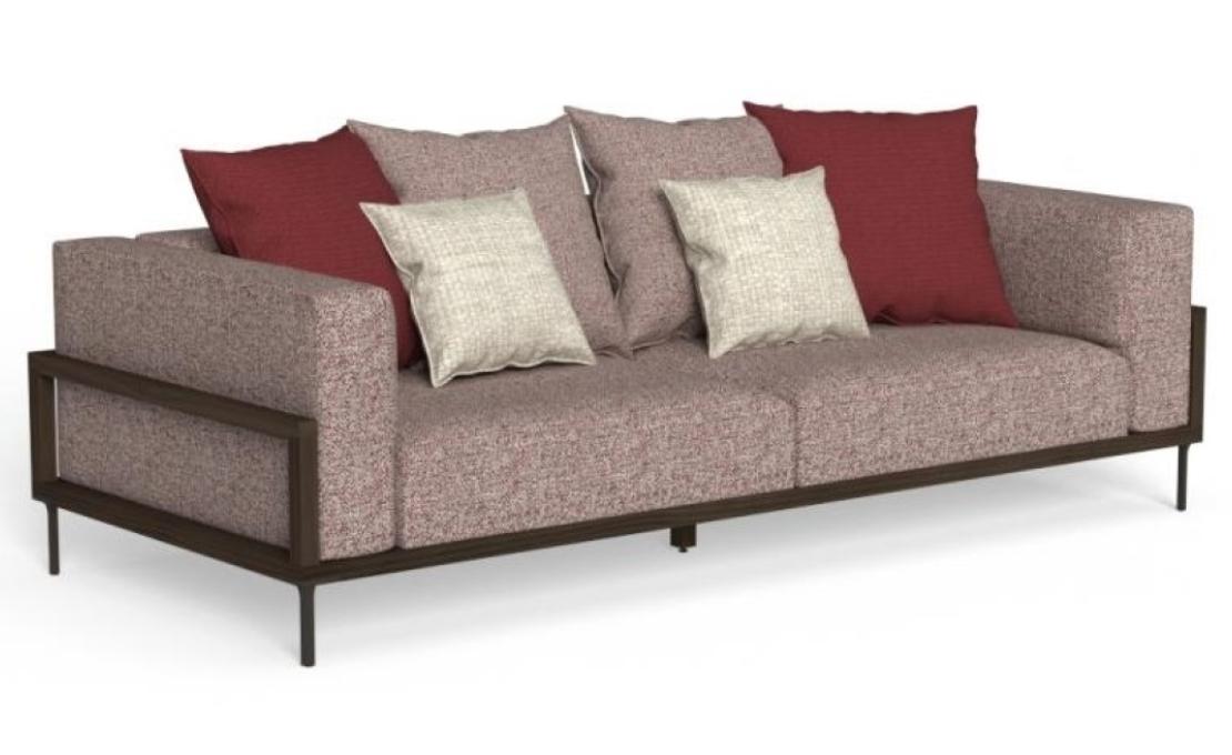 Уличный диван от фабрики Talenti модель Cleosoft// Wood Sofa