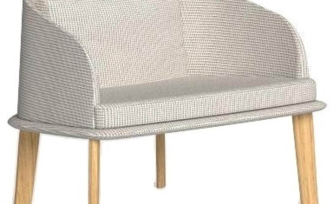 Уличное кресло от фабрики Talenti модель Cleosoft// Wood Lounge Arm