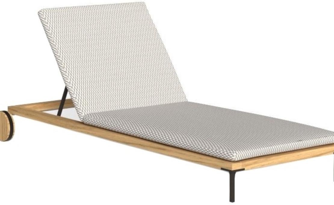 Шезлонг уличныйот фабрики Talenti модель Cleosoft// Wood Sunbed