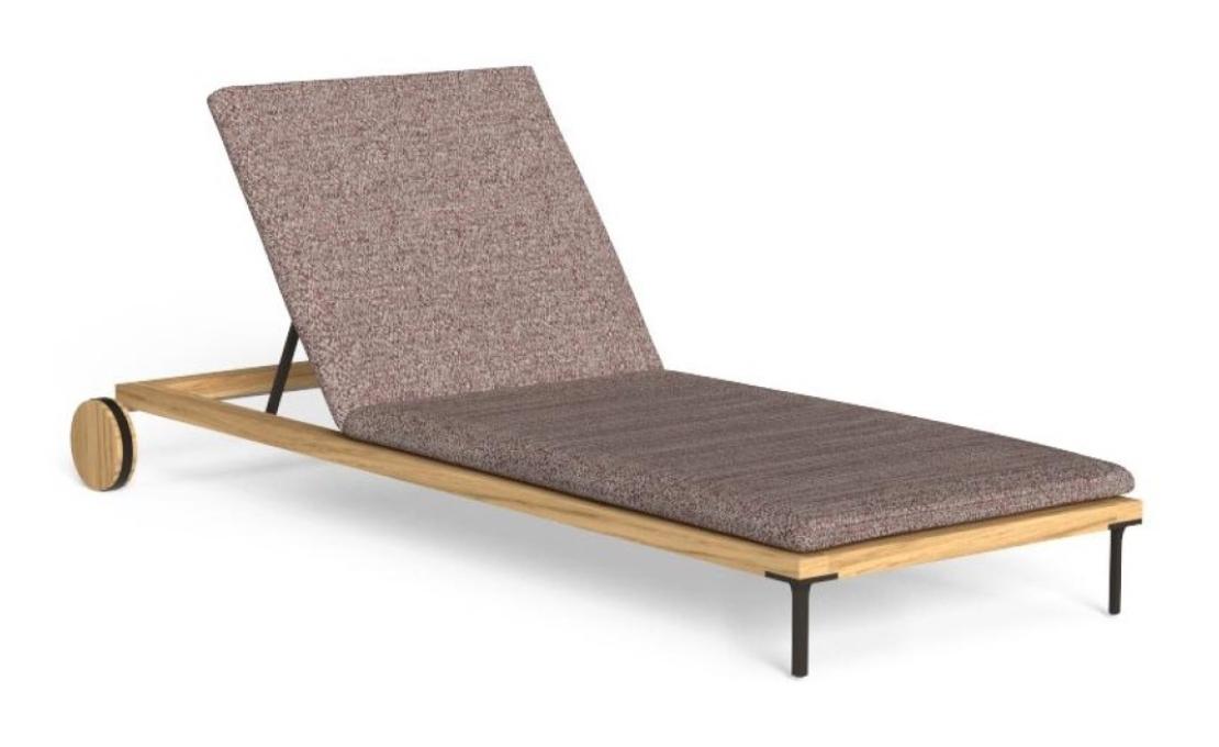 Шезлонг уличныйот фабрики Talenti модель Cleosoft// Wood Sunbed