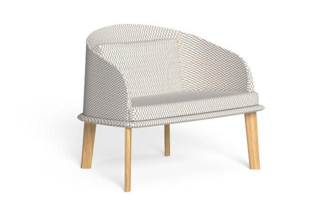 Уличное кресло от фабрики Talenti модель Cleosoft// Wood Lounge Arm
